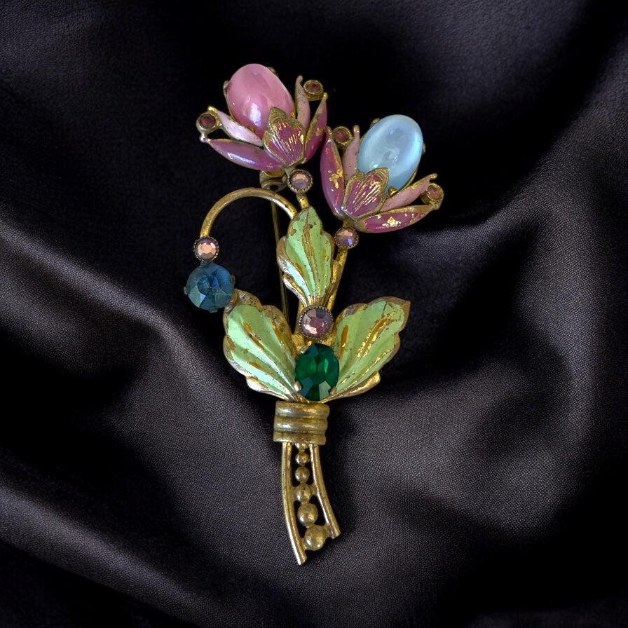 Spilla boema floreale anni ‘40
