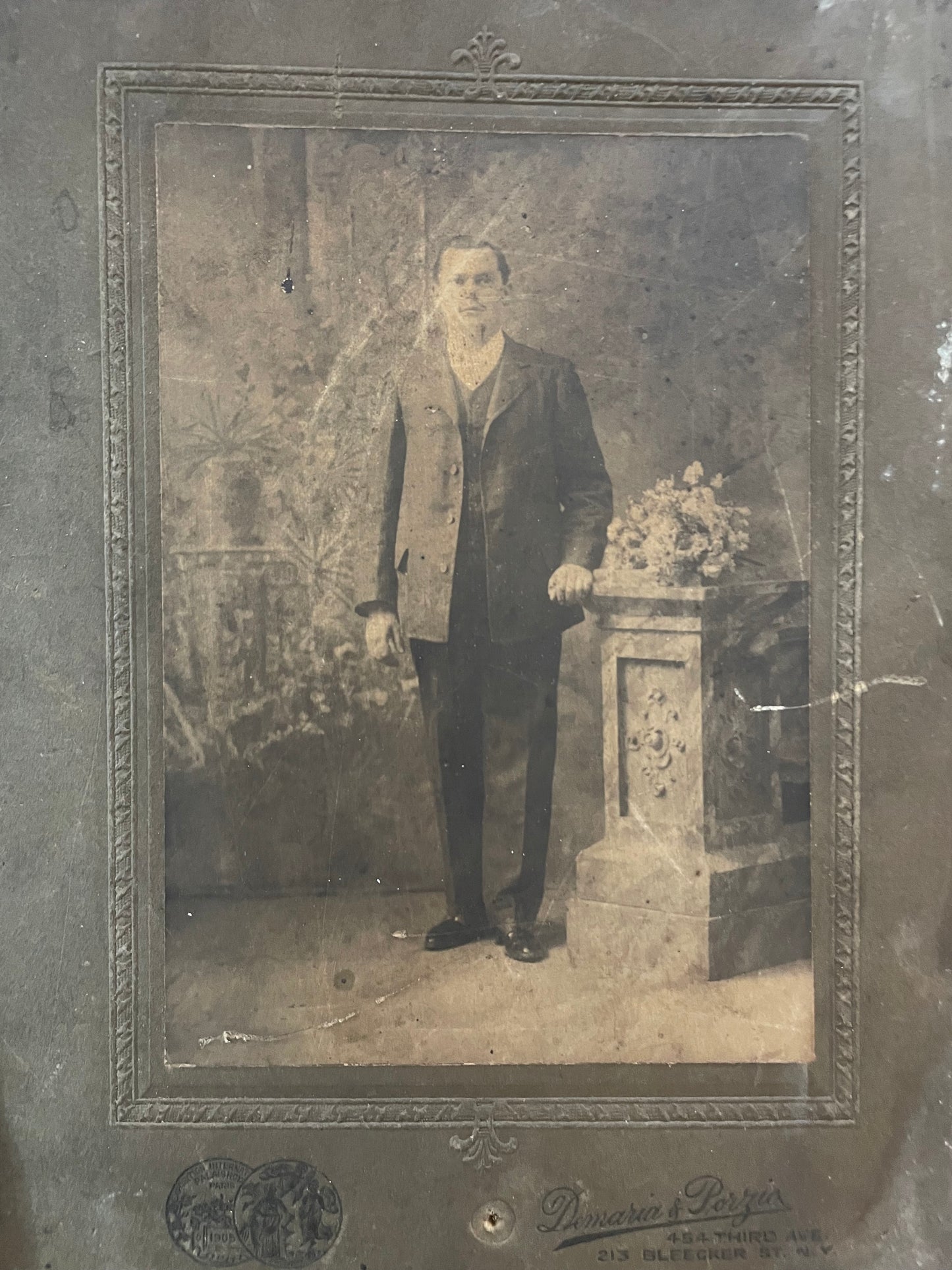 Lotto grandi fotografie ottocentesche americane di cui una funebre