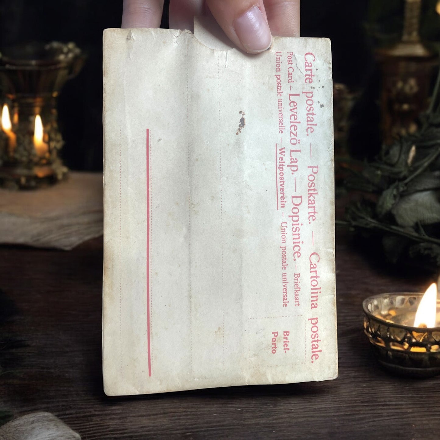 Cartolina meccanica a disvelamento di fine ‘800