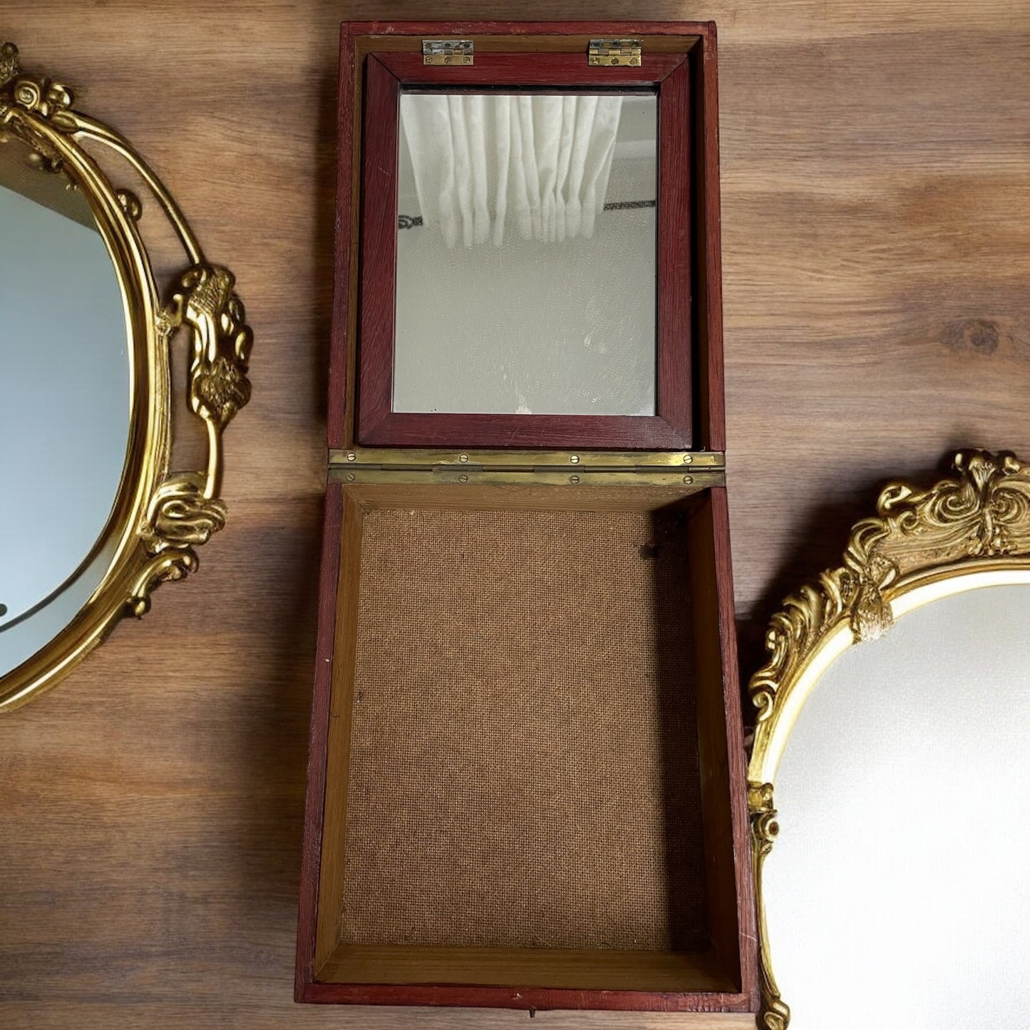 Specchio da barbiere, in cofanetto da viaggio