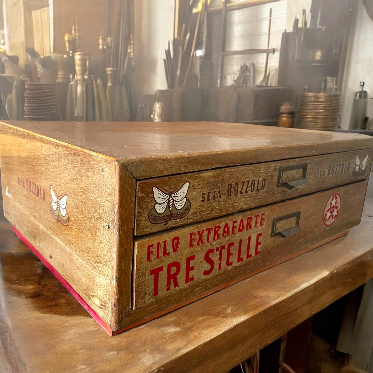 Cassettiera fratelli Radice merceria, da banco, anni ‘40 Milano pezzo storico