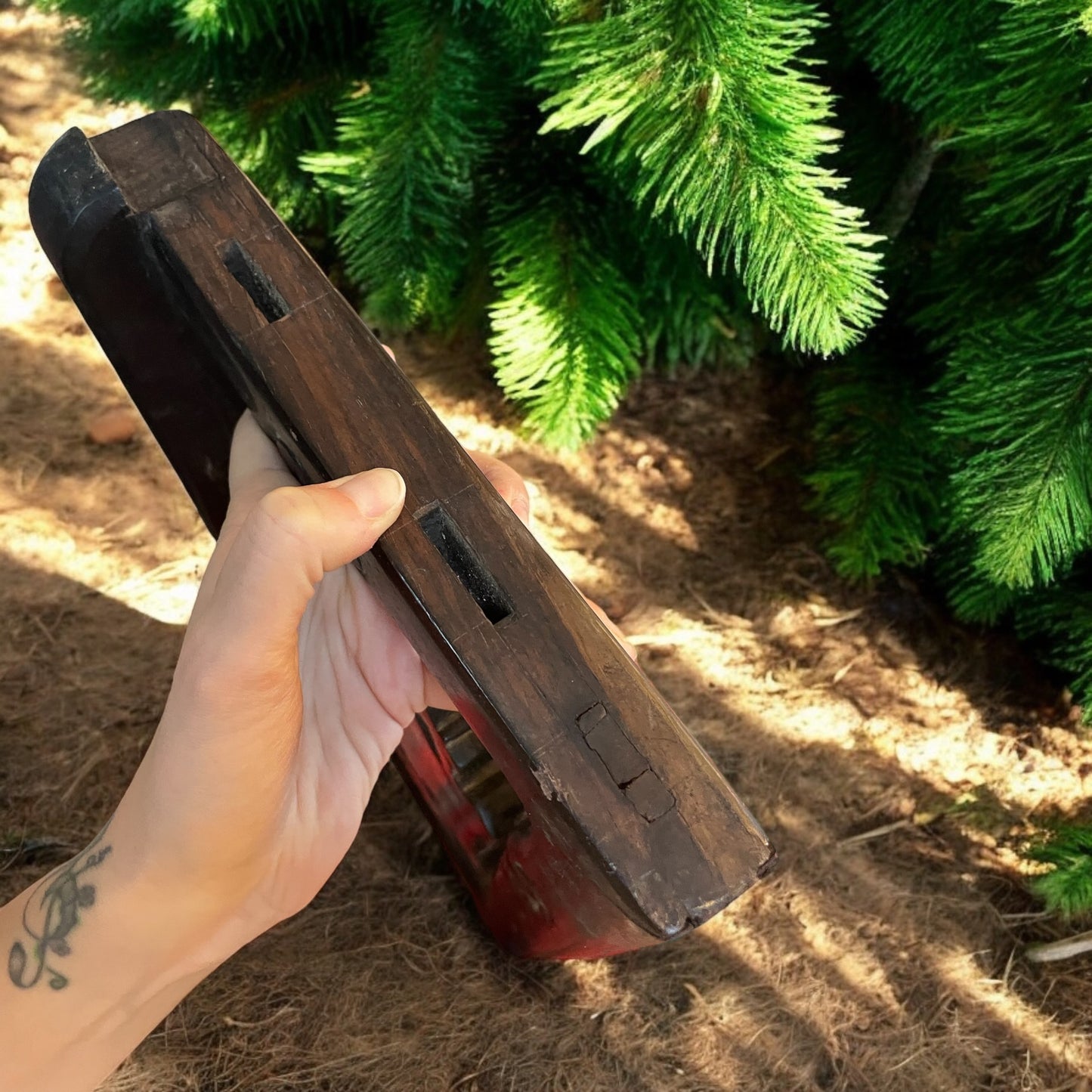 Pannello cinese, tardo ottocento dinastia Qing, palissandro e madreperla