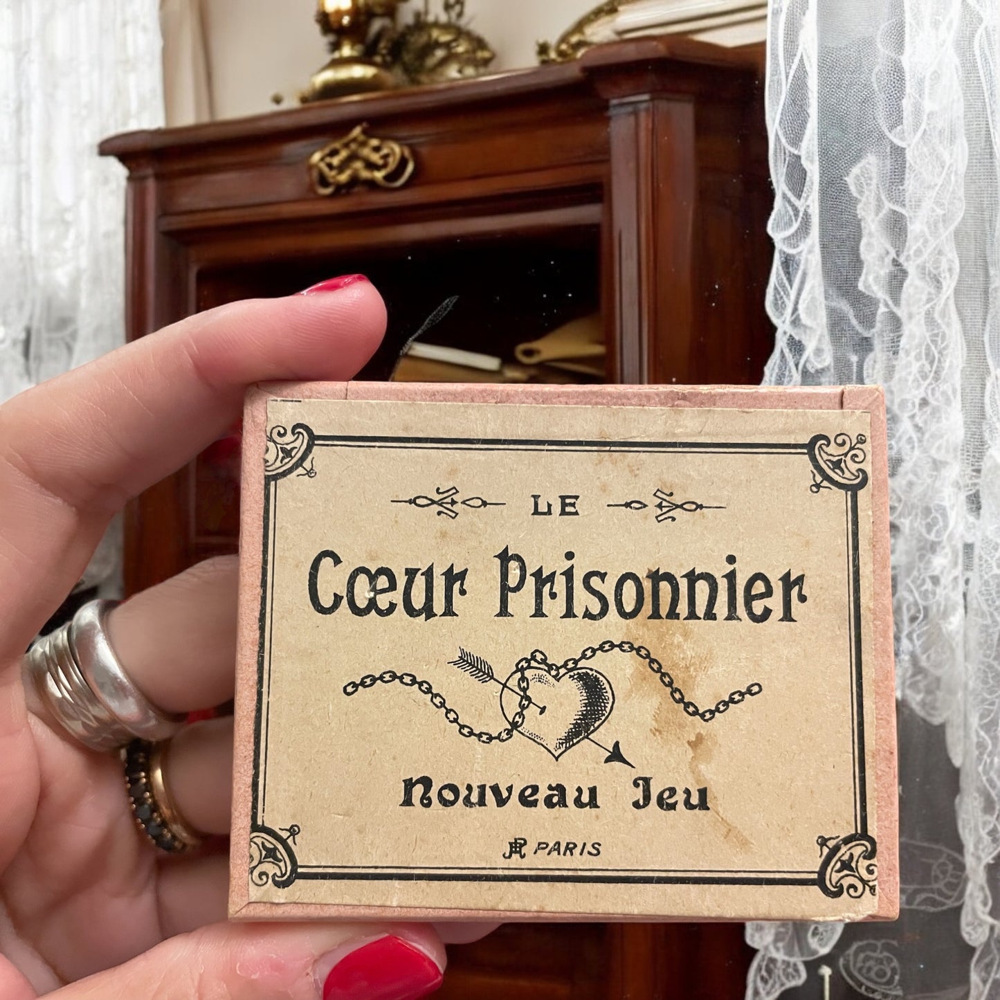 Gioco francese rompicapo anni ‘20 “Il cuore prigioniero” in confezione originale