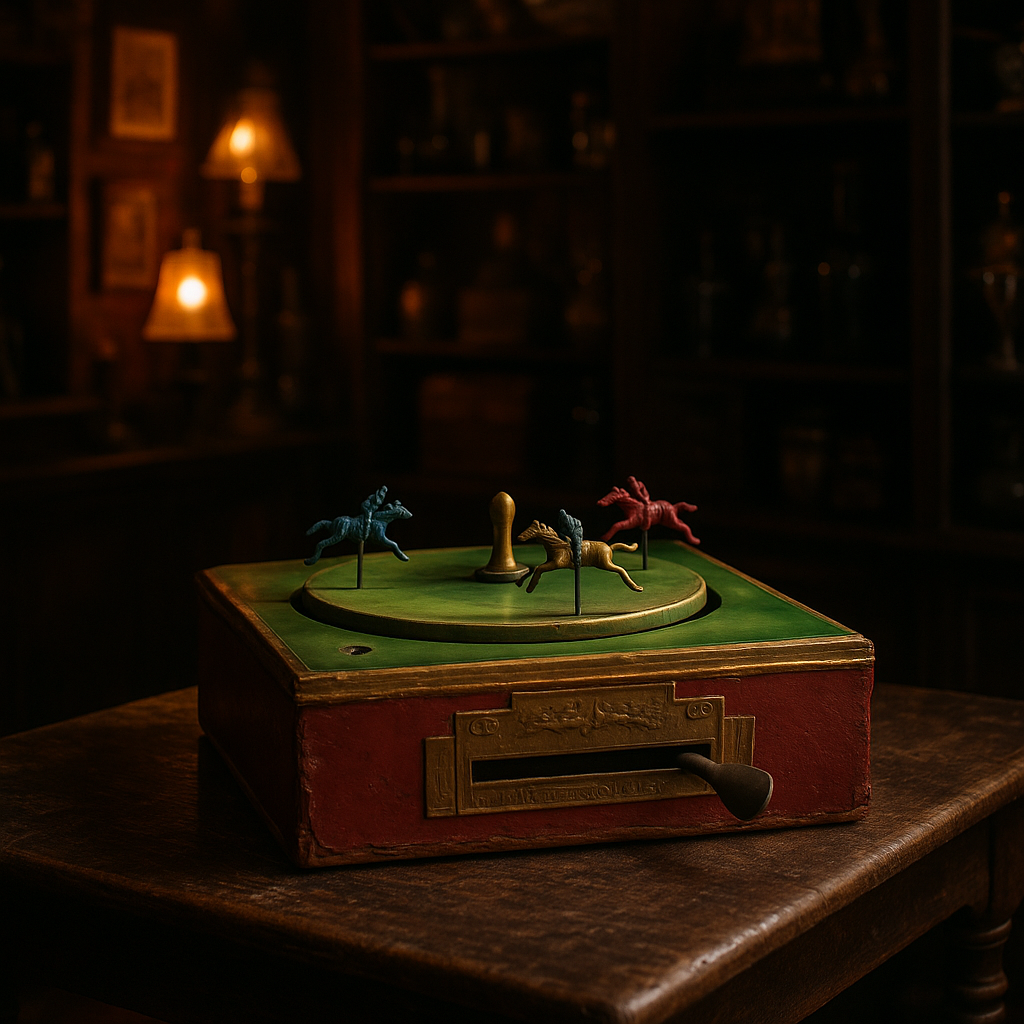 Gioco meccanico della corsa dei cavalli (Horse Racing) primo ‘900, raro, funzionante