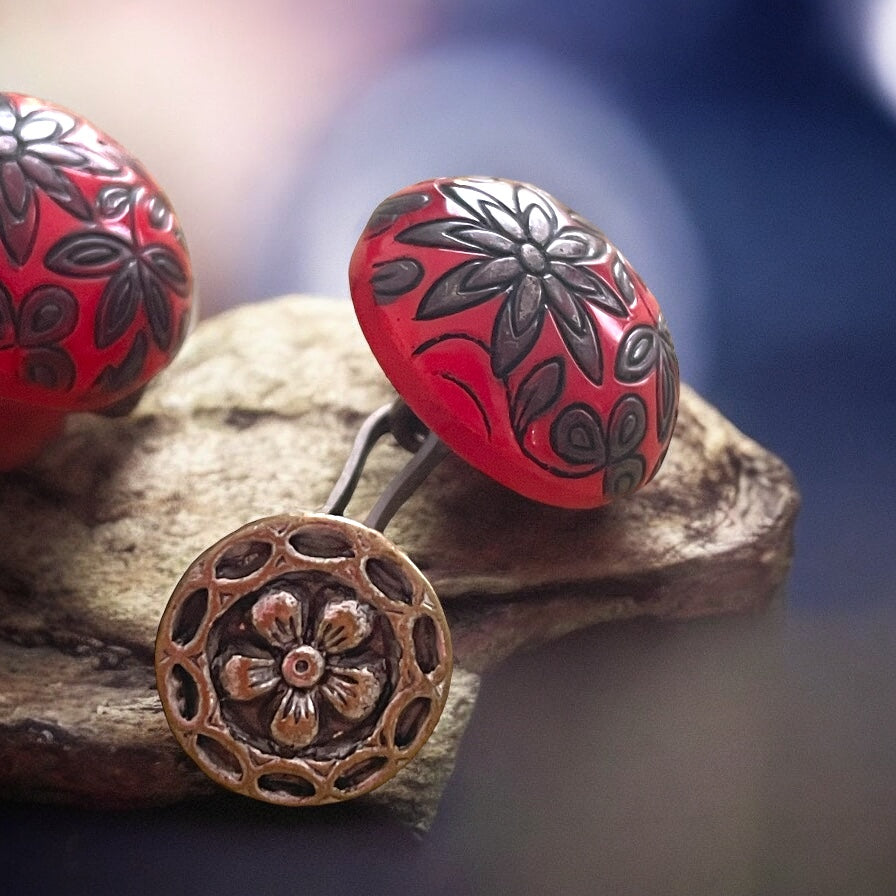 Gemelli da uomo anni ‘70 vintage ispirazione Art Nouveau