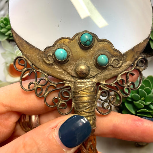 Lente d’ingrandimento indiana con cabochons