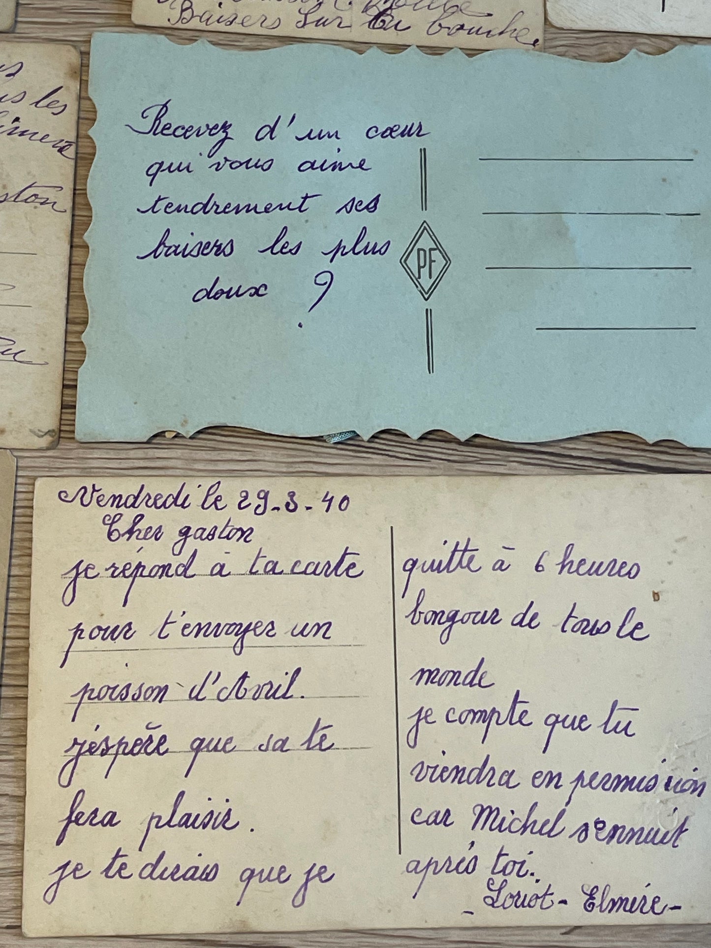 Collezione n. 6 cartoline Pesce d’Aprile francesi anni 30-40
