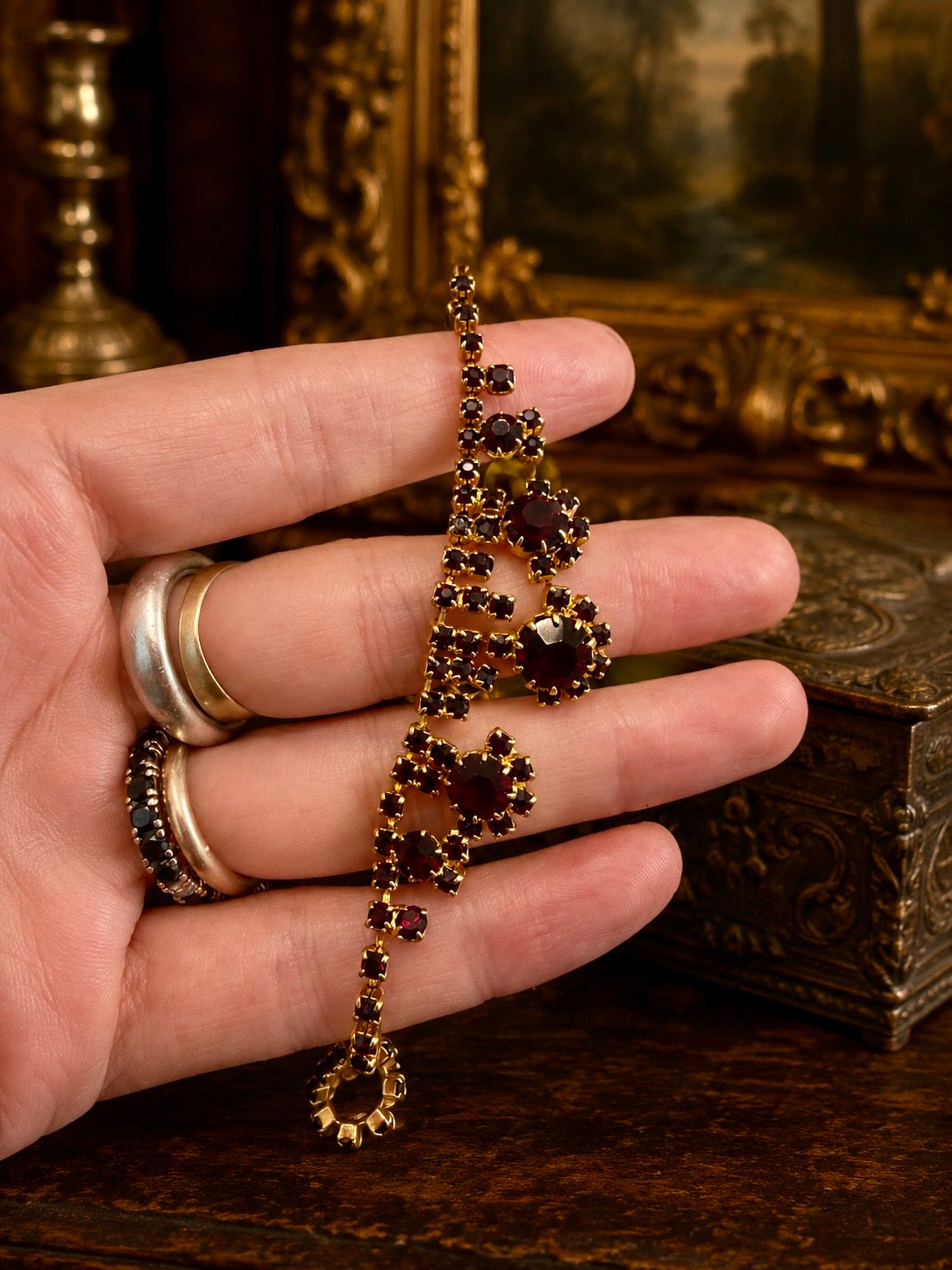 Collana anni ‘50 cristalli boemi garland style