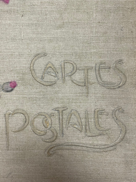 Album per cartoline con papaveri Art Nouveau, 52 pagine