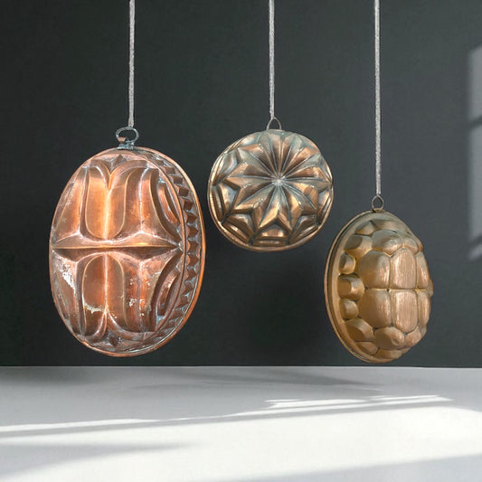 Tris formelle budini in rame da appendere