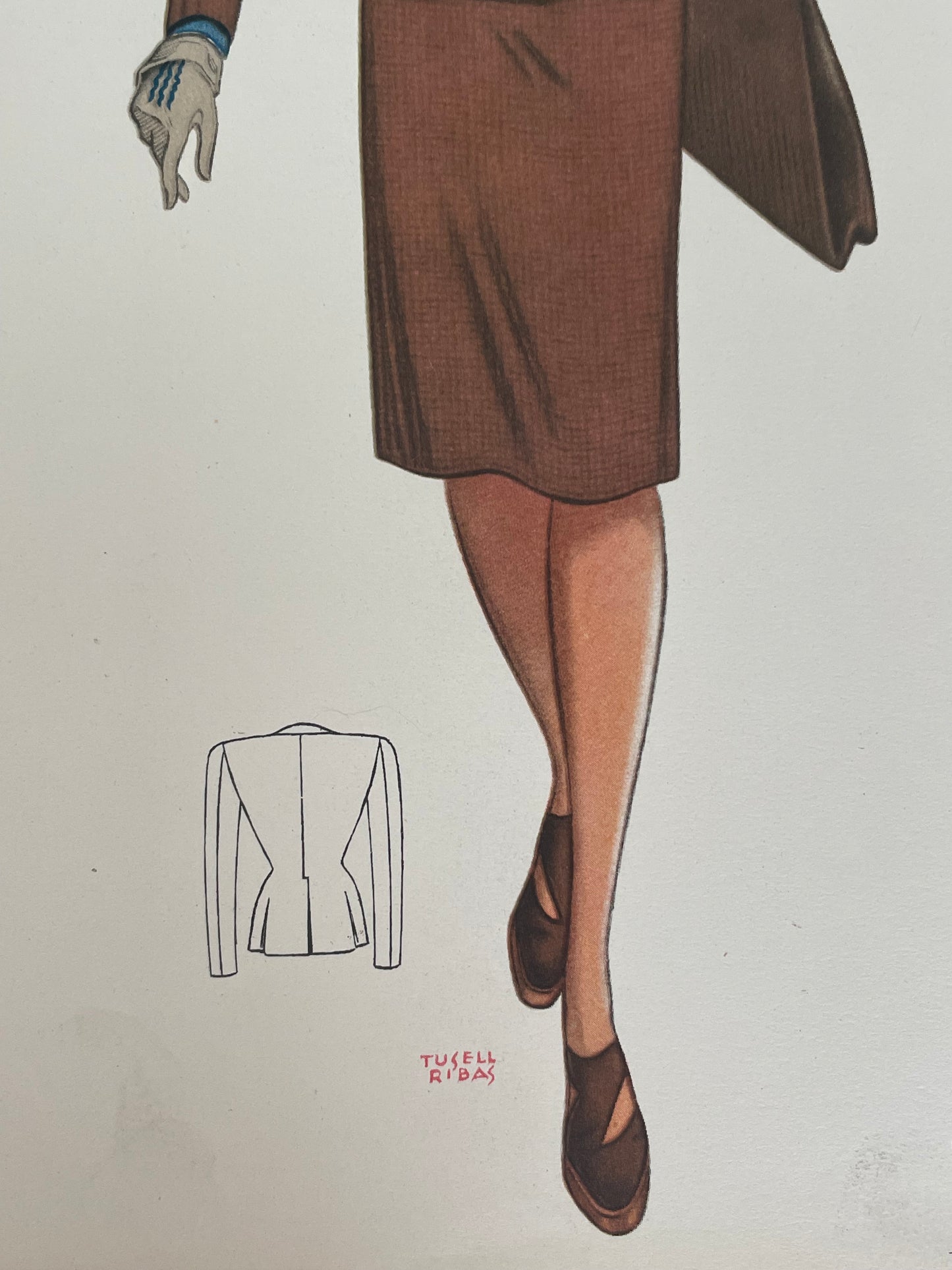 Set n. 4 bozzetti moda Atelier La Confianza anni 1948/49
