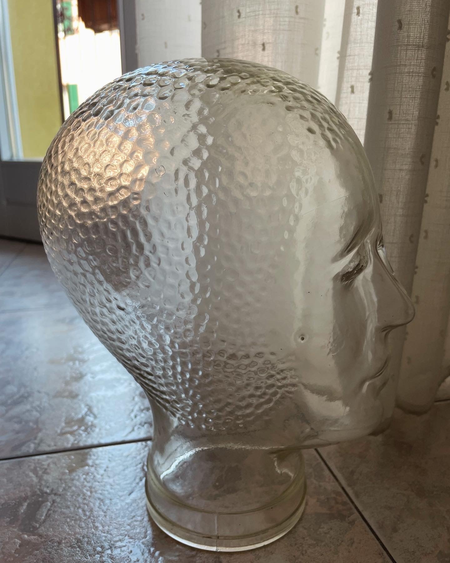 70's Clear Glass Head