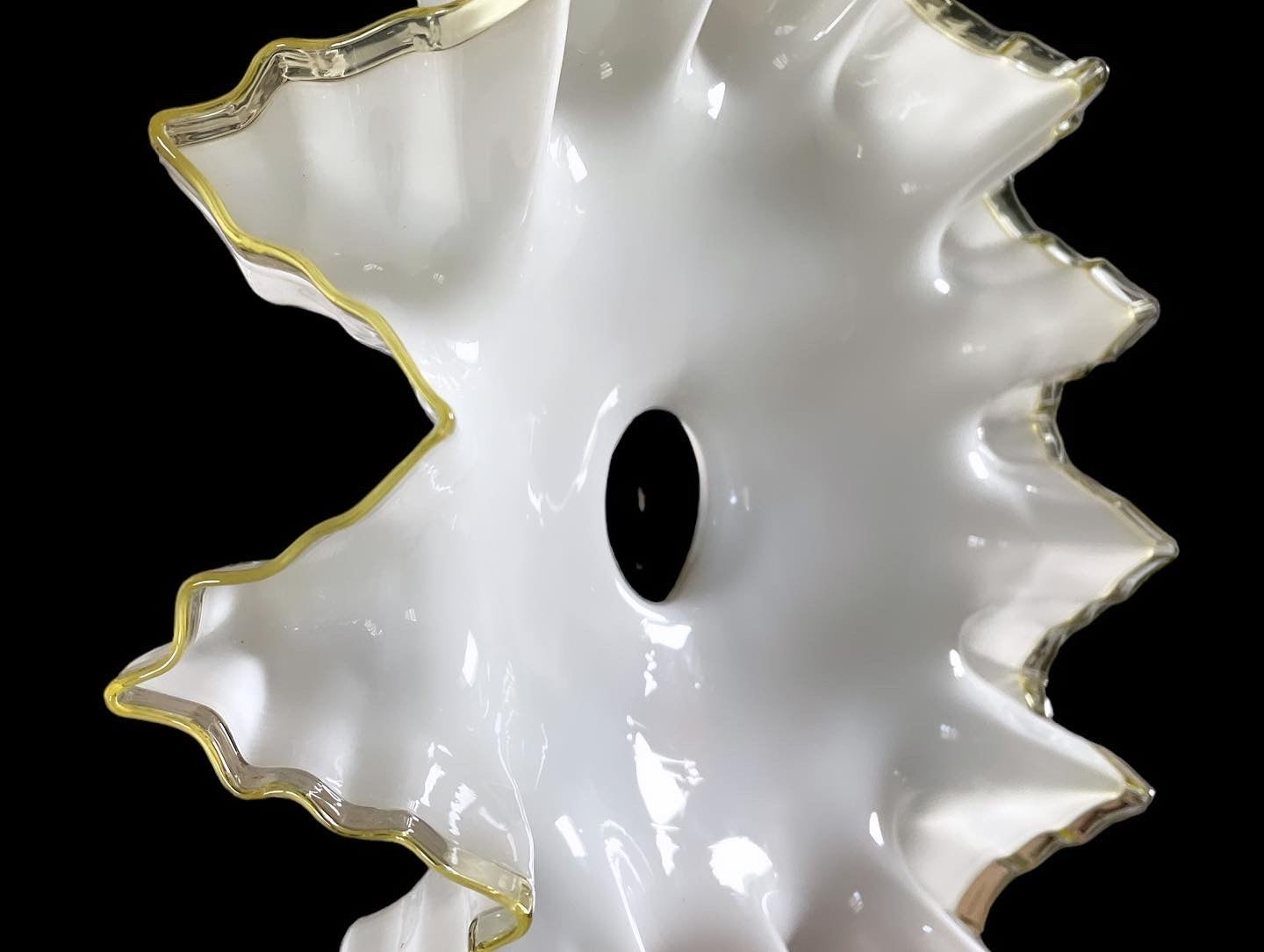 Pair of liberty chandeliers in opal glass