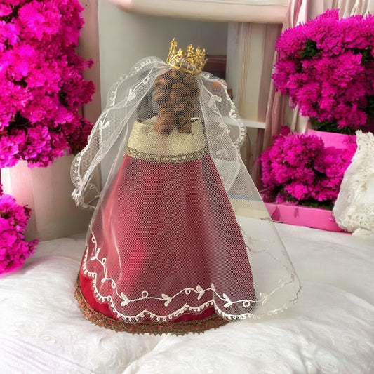 Maria con Bambino in cera, statua sacra 25 cm anni ‘50 fiamminga