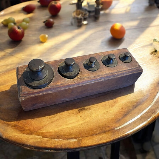 Antica pesiera da bottega completa, fine ‘800 - inizio ‘900