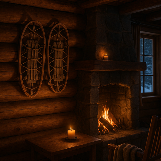 Ciaspole antiche in legno ricurvo e corda, anni ‘40-‘50