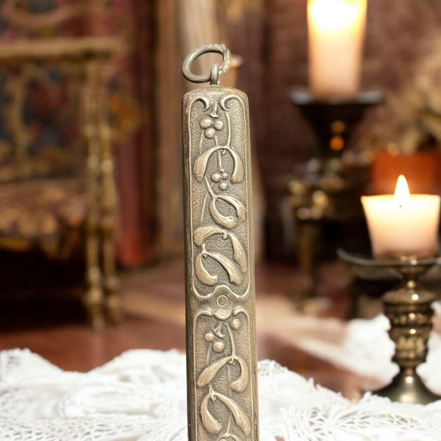 Matita pendente da châtelaine in custodia d’argento, fine ‘800