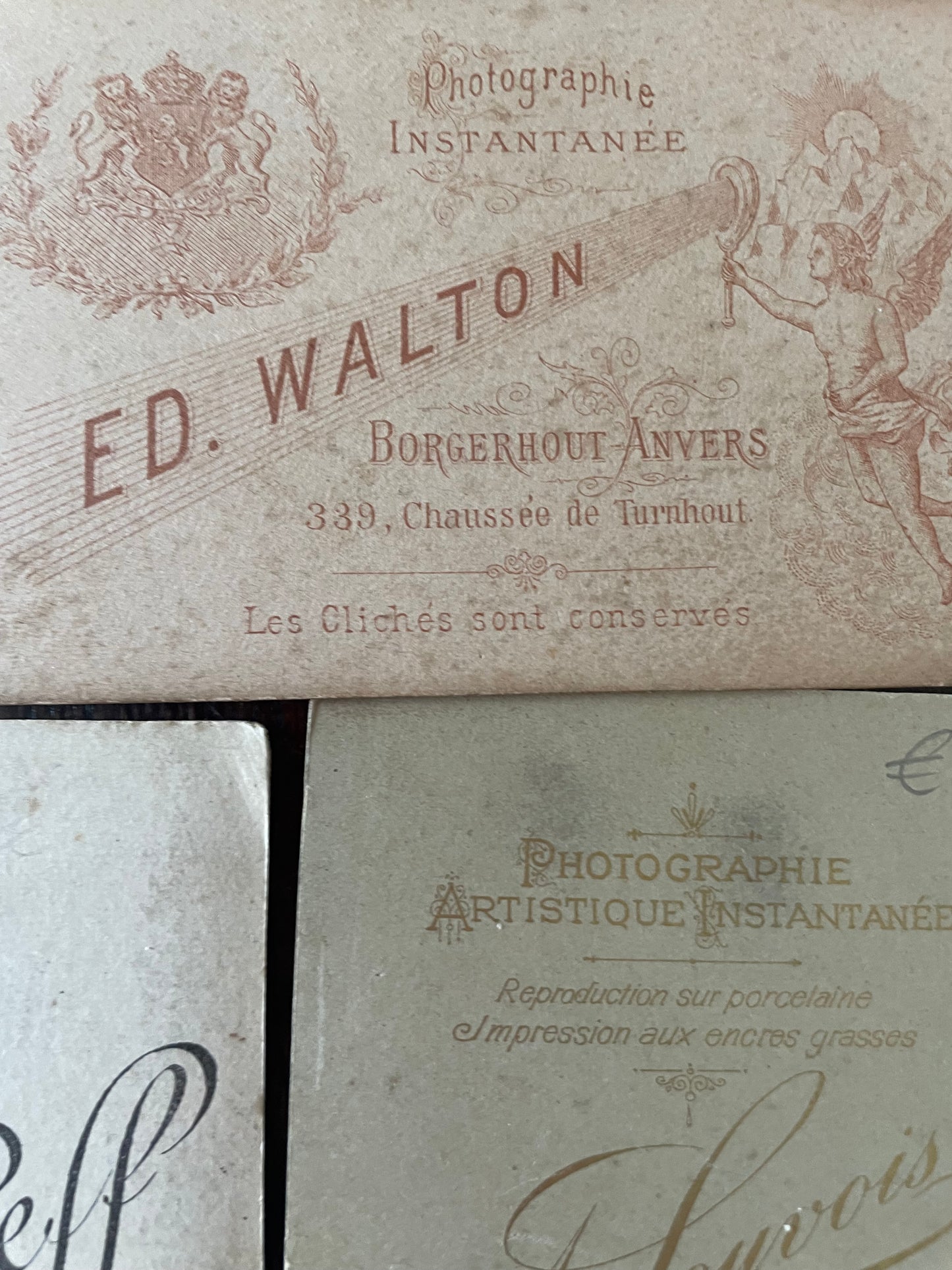 Lotto di n. 17 fotografie fine ‘800 - prima decade ‘900; cabinet cards e carte de visite.