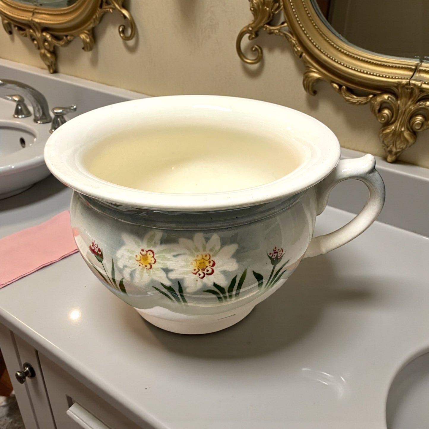 Pot de chambre Villeroy Boch 1925 - 1935 con narcisi