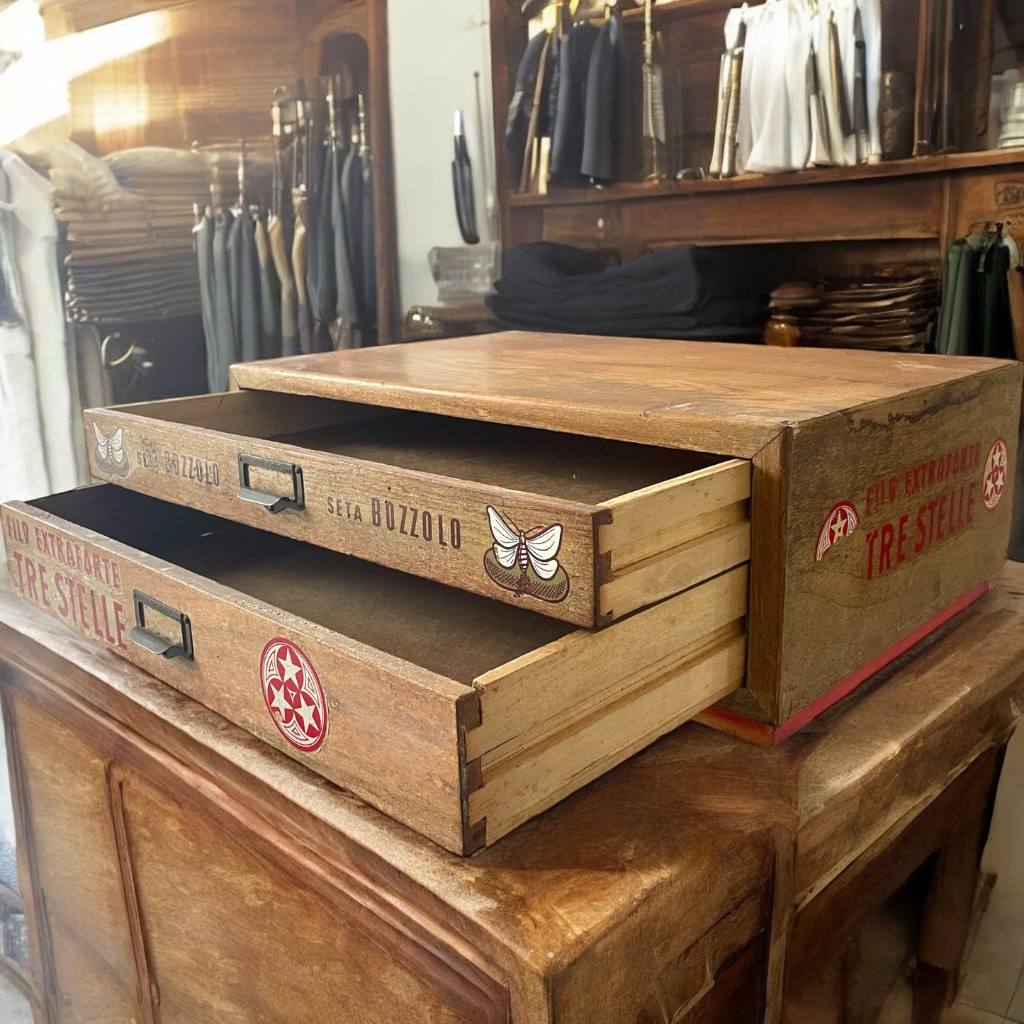 Cassettiera fratelli Radice merceria, da banco, anni ‘40 Milano pezzo storico