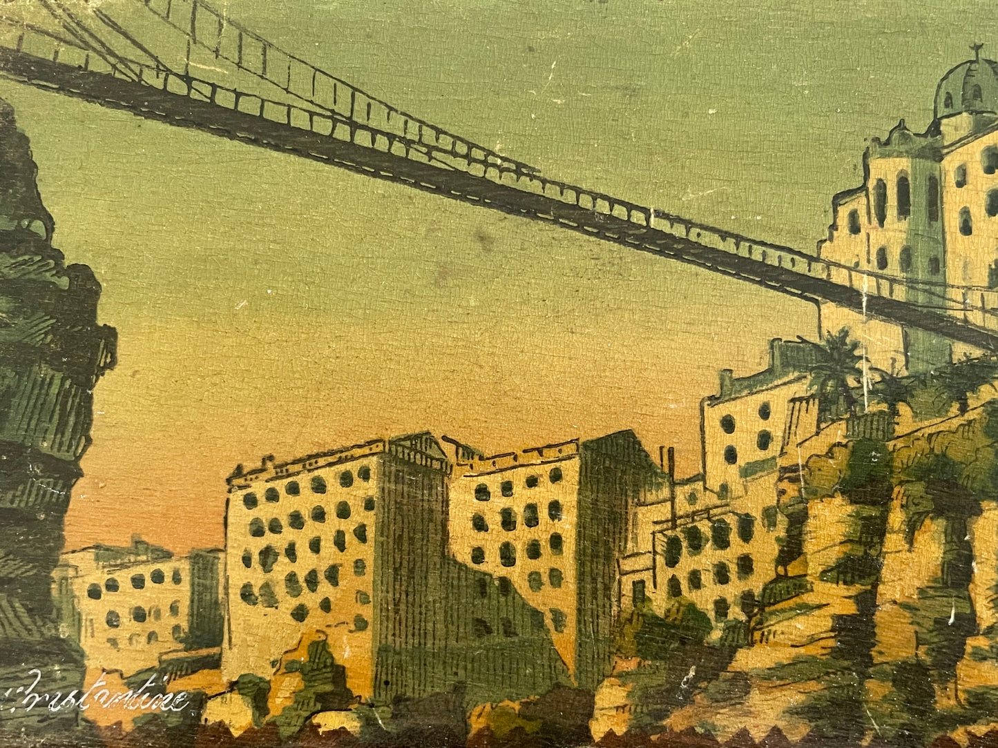 Antico cofanetto porta gioie con il ponte di Costantina, anni ‘30