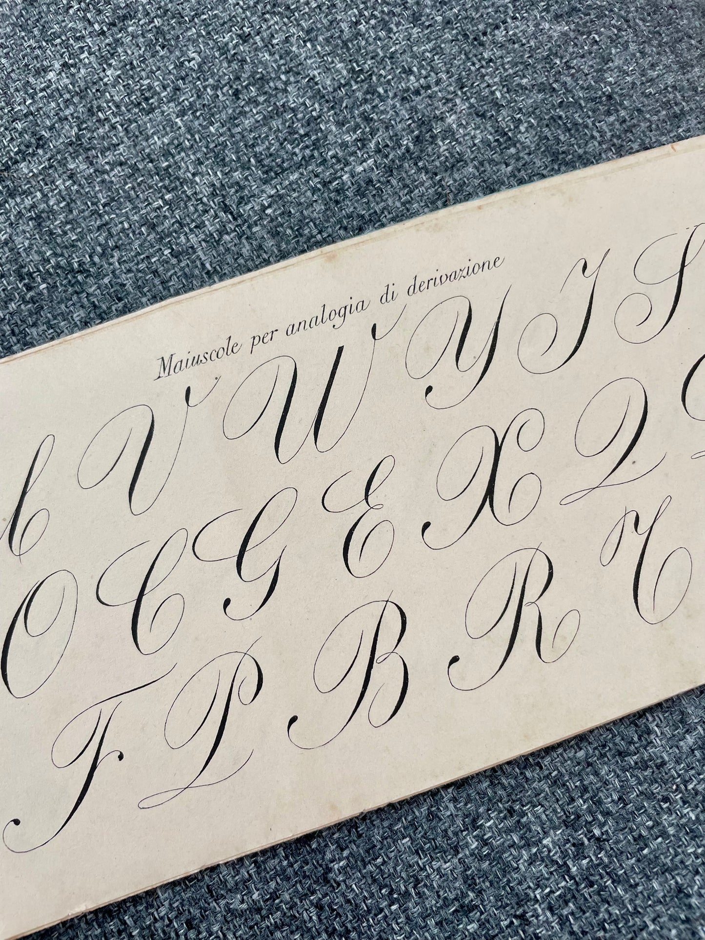 Antico quaderno di calligrafia Prof. Andreoli 1895 - 1905