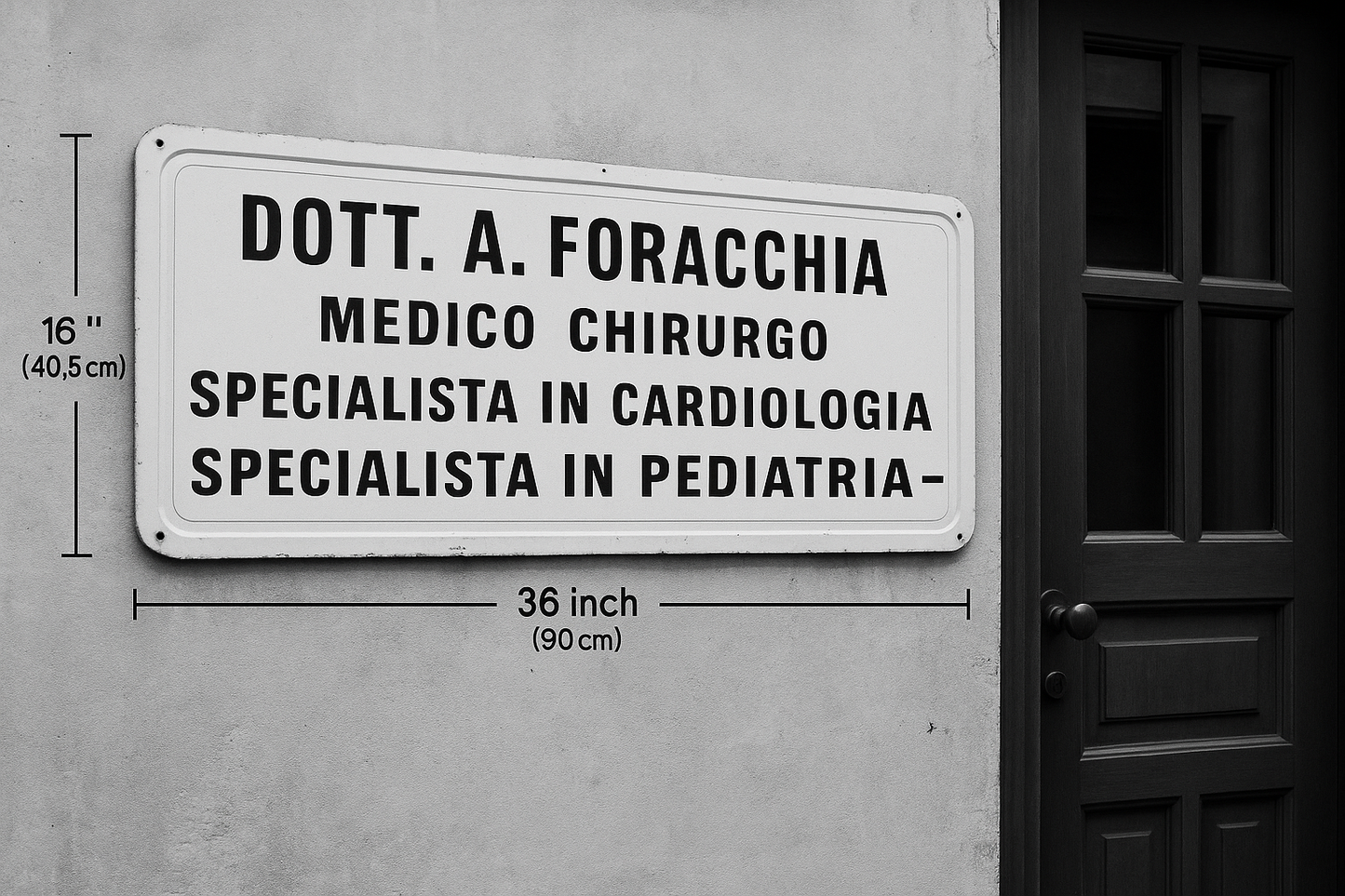 Enorme insegna medica Dott. Foracchia anni ‘40