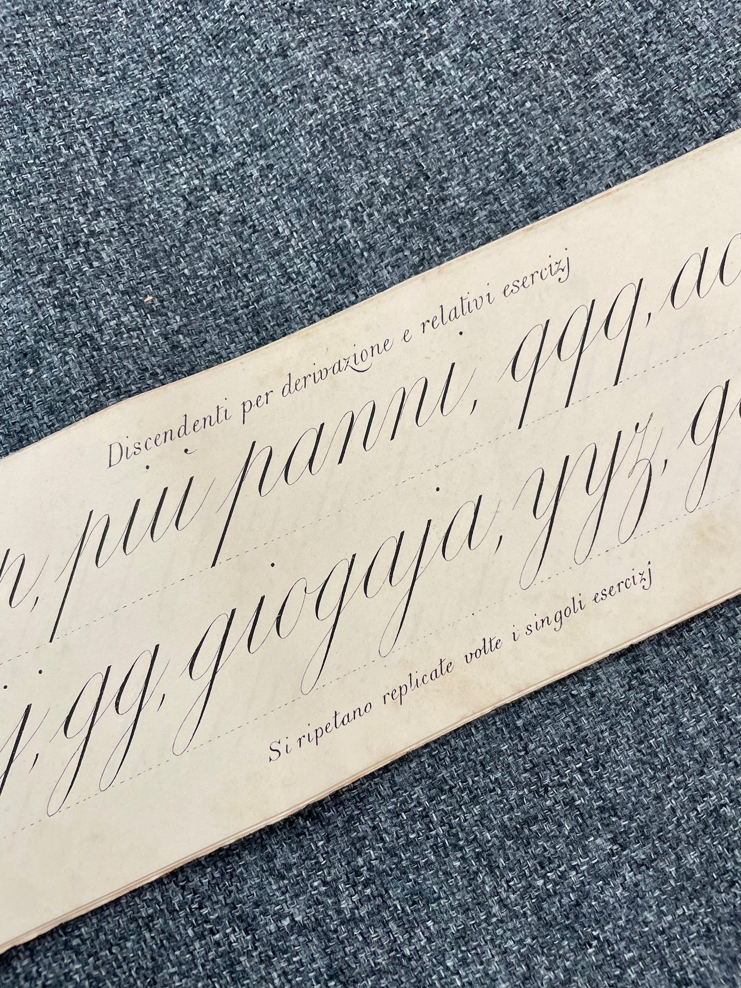 Antico quaderno di calligrafia Prof. Andreoli 1895 - 1905