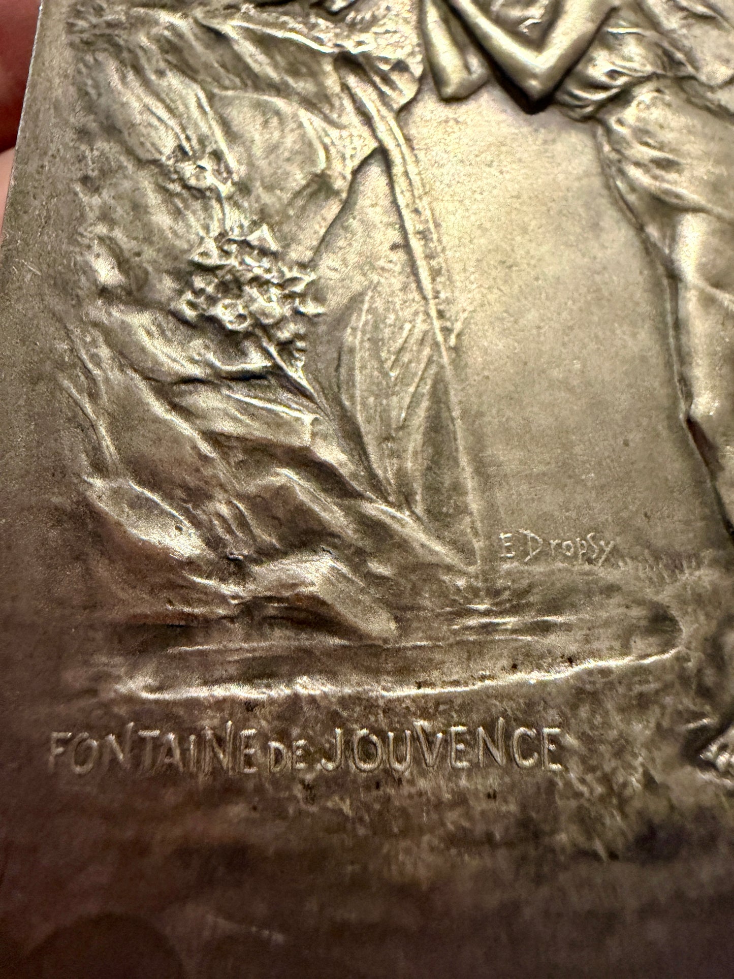 Antico carnet del bal Art Nouveau firmato Dropsy con 21 pagine manoscritte
