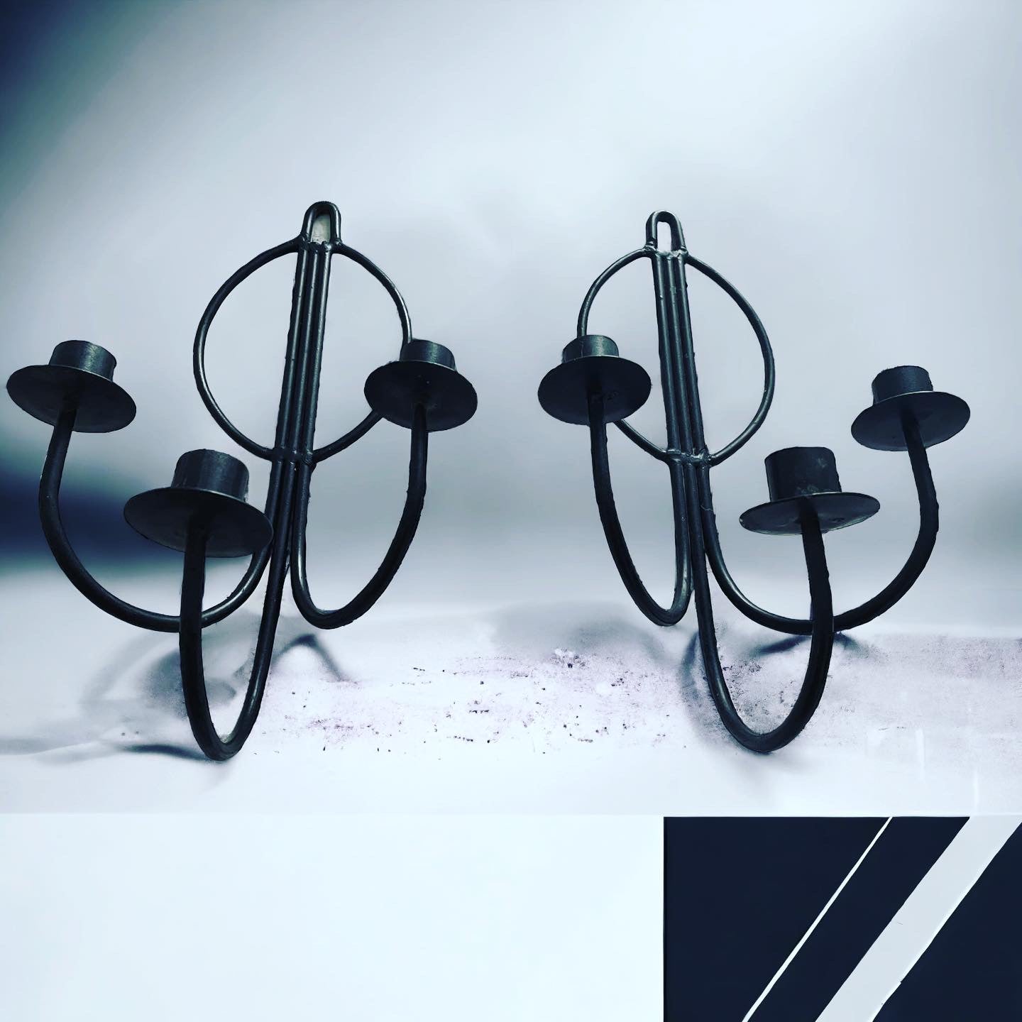 Coppia candelabri a muro