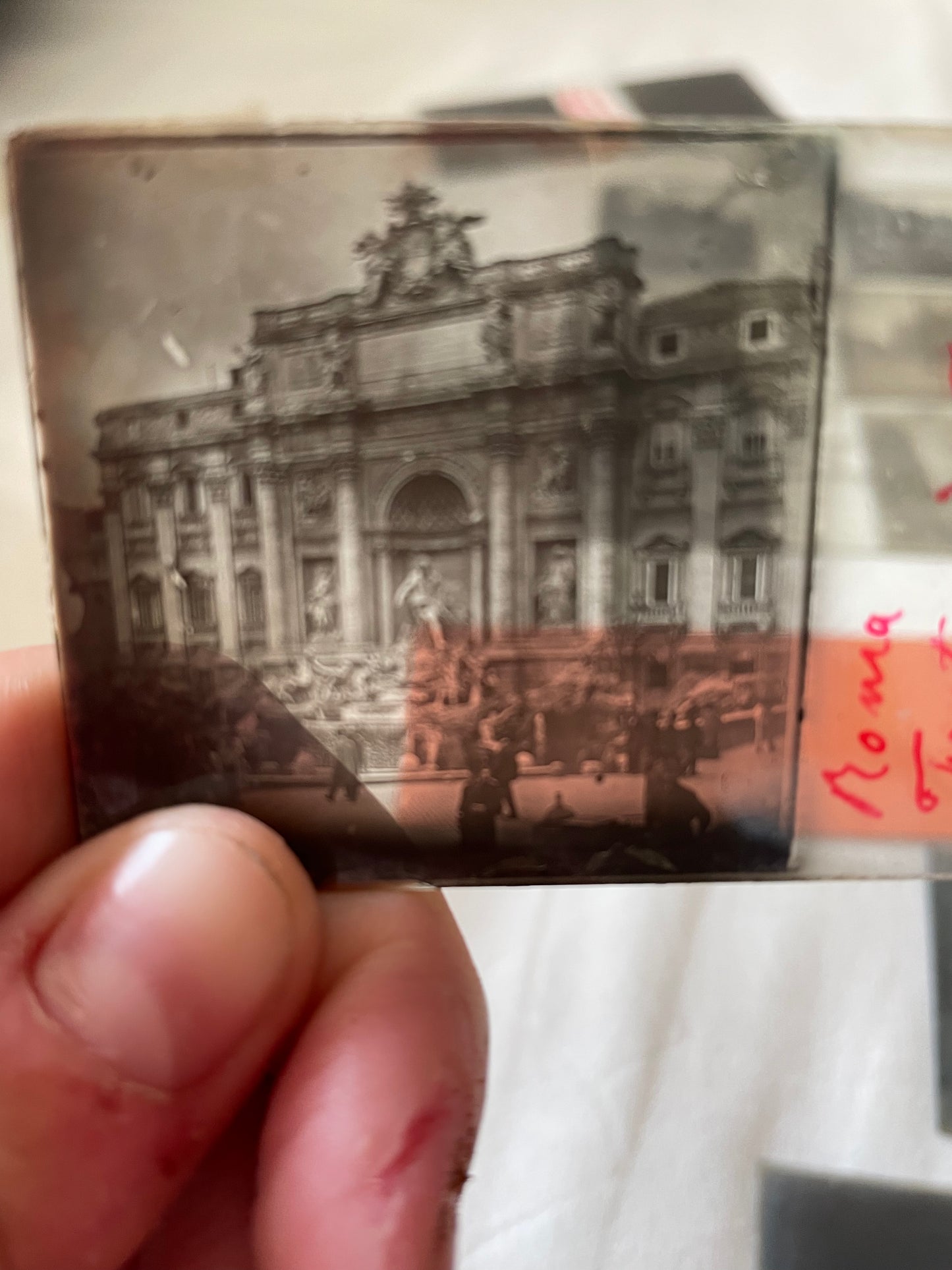 Old stereoscope and photo plates