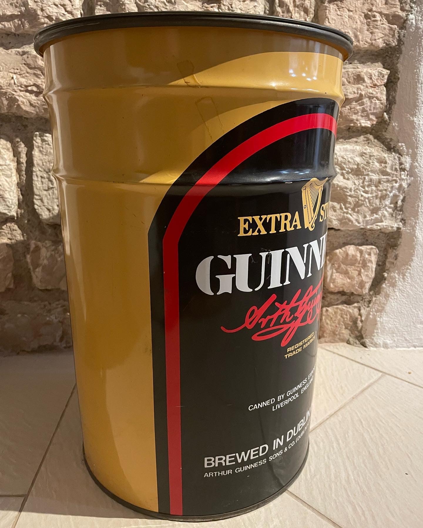 Guinness advertising bin