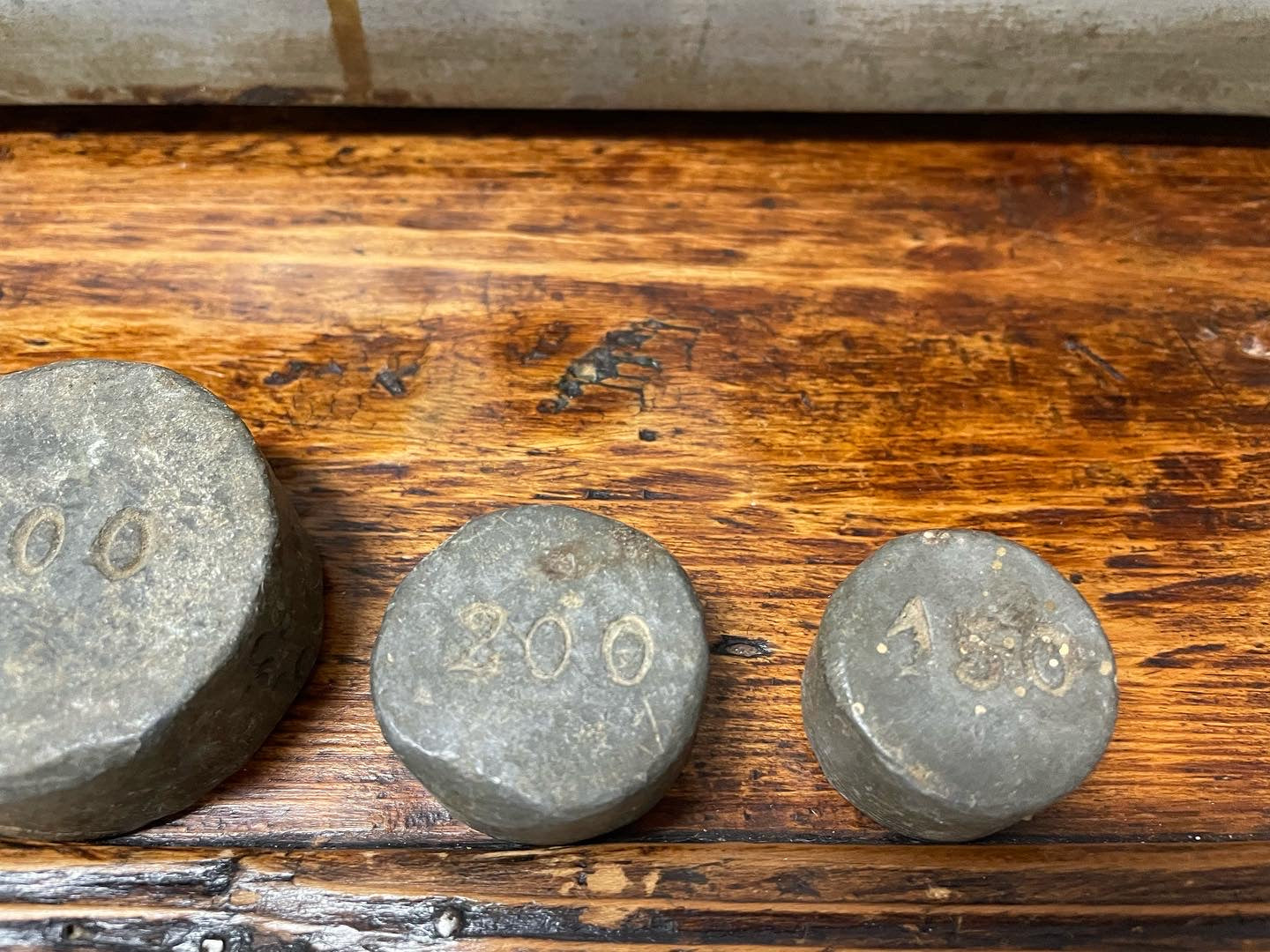 Ancient scales with stone weights