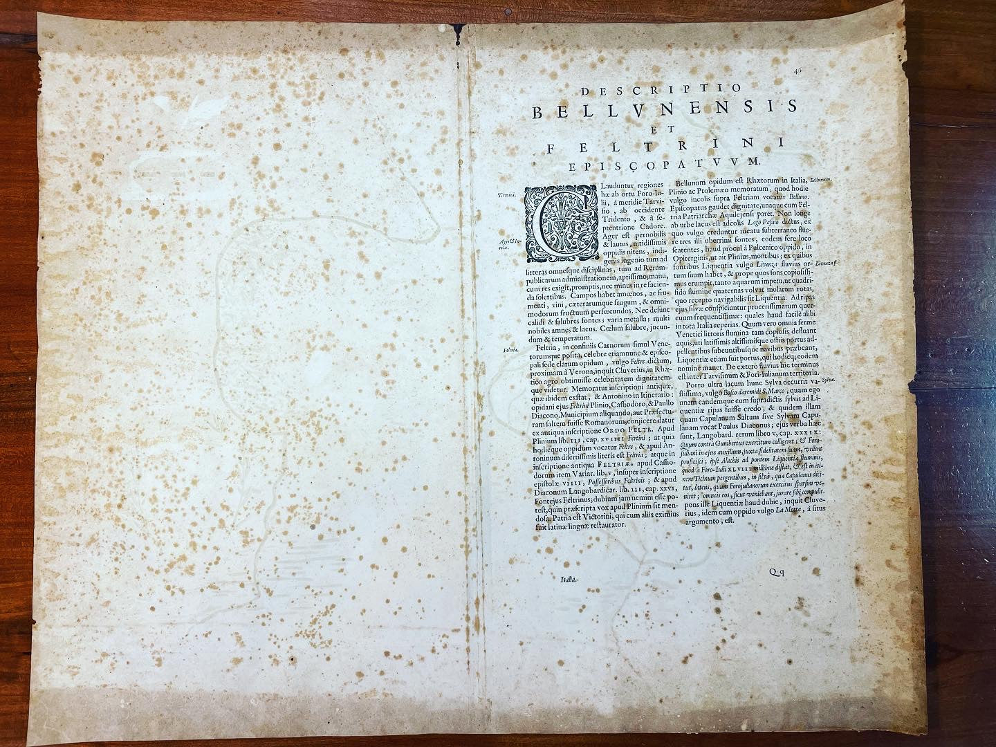 Map 1640 Belluno and Feltre