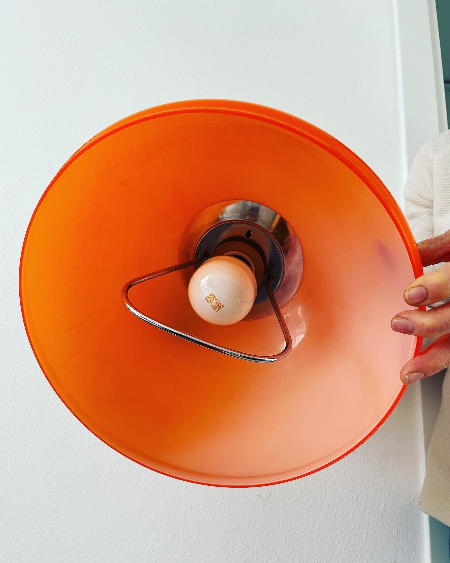 Lampadario vetro arancione