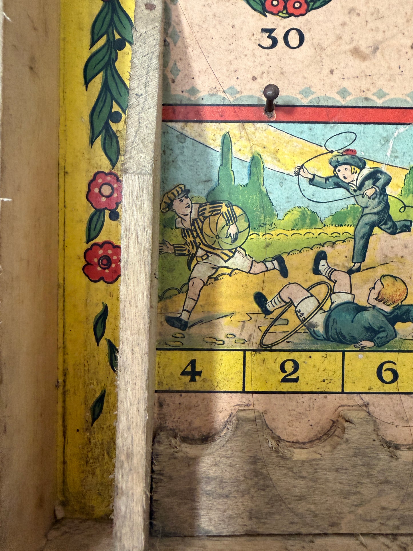 Antenato flipper, gioco da tavolo di abilità con biglia inclusa e molla di lancio