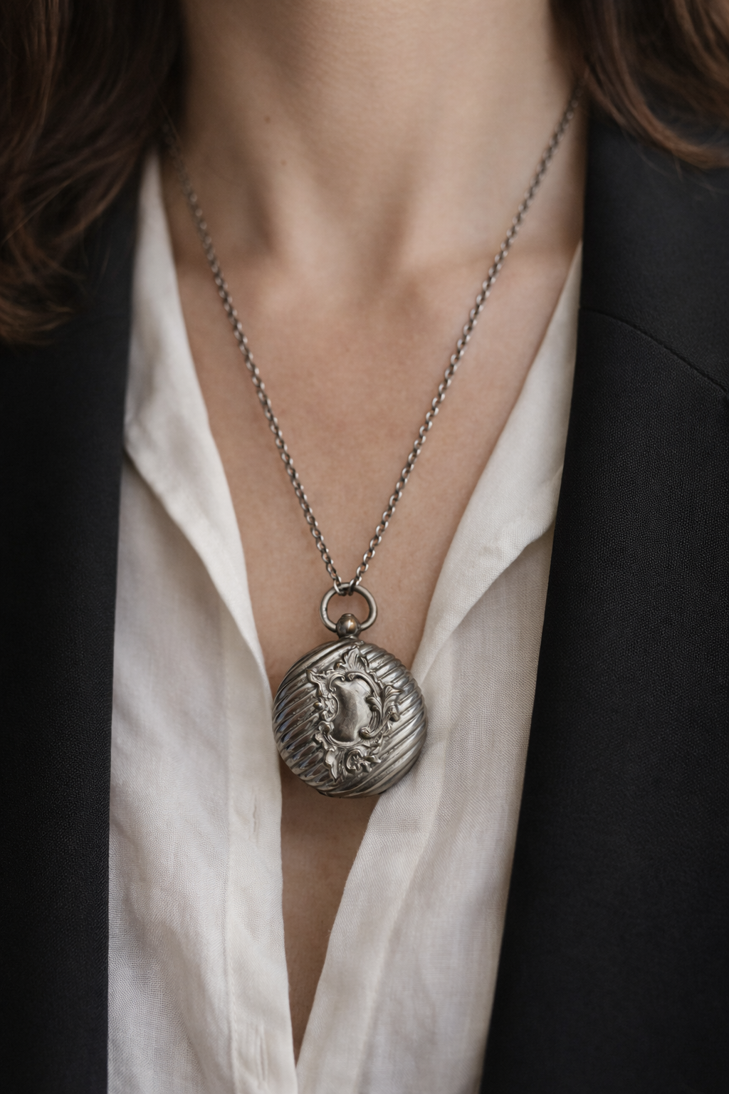 Antico porte-montre pendente porta orologio da tasca, primissimo ‘900