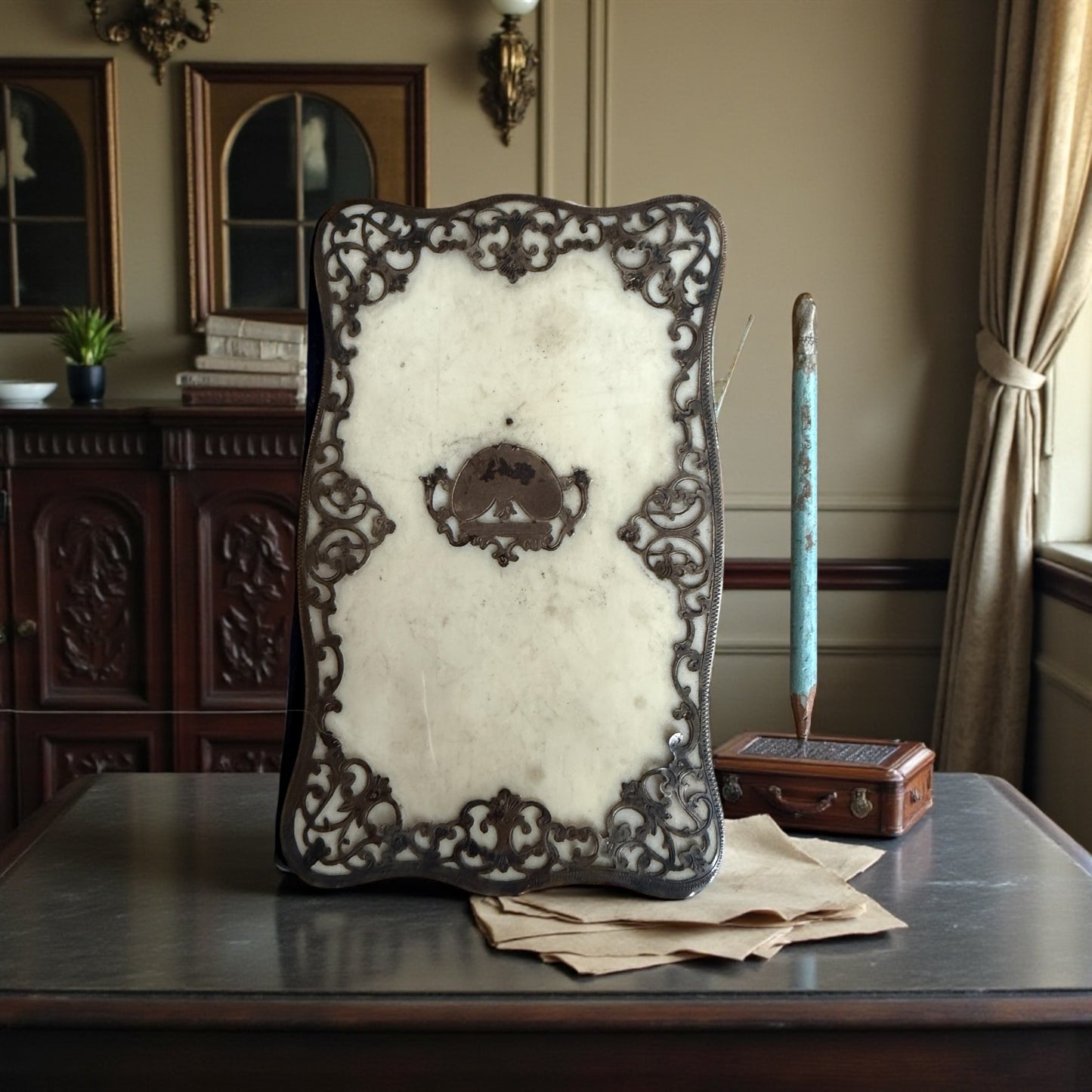 Carnet de bal antico con semanier e matitina originale, Belle Époque