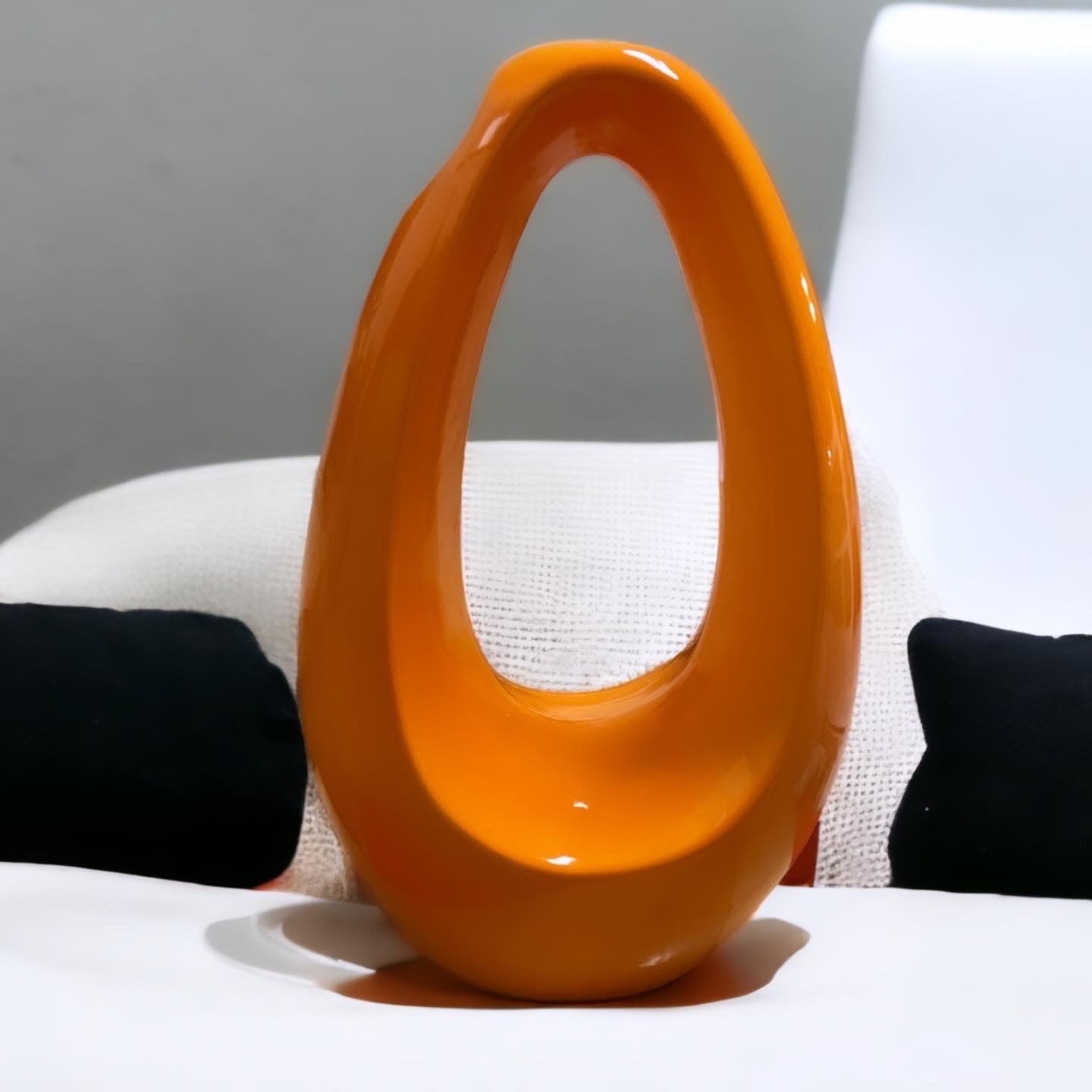 Orange space age vase scandinavian design