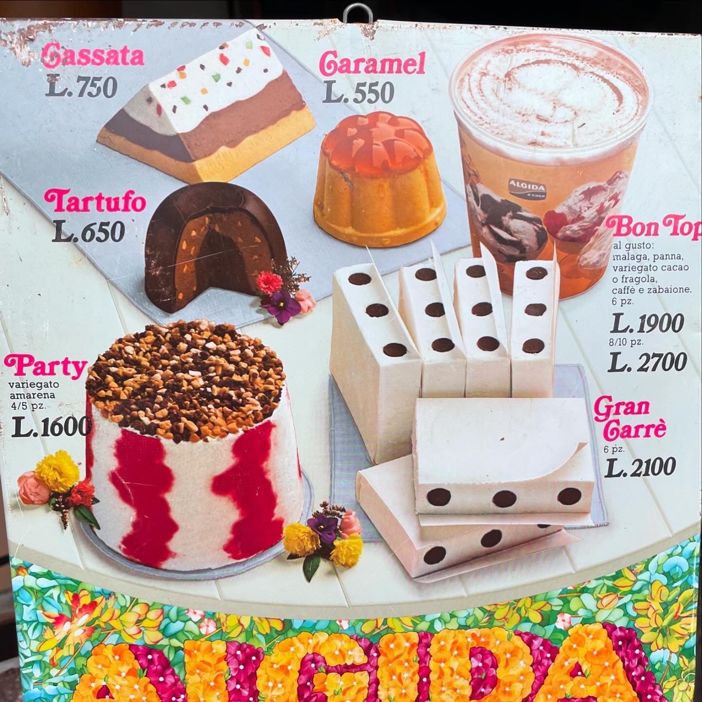 Vintage Algida sign 1972