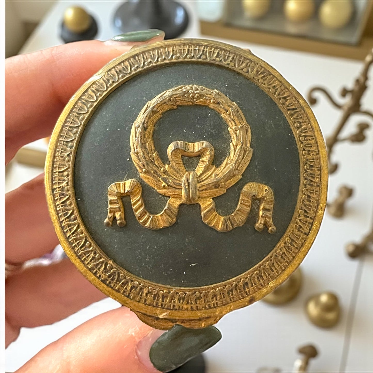 Scrigno da boudoir bronzo dorato ottocentesco