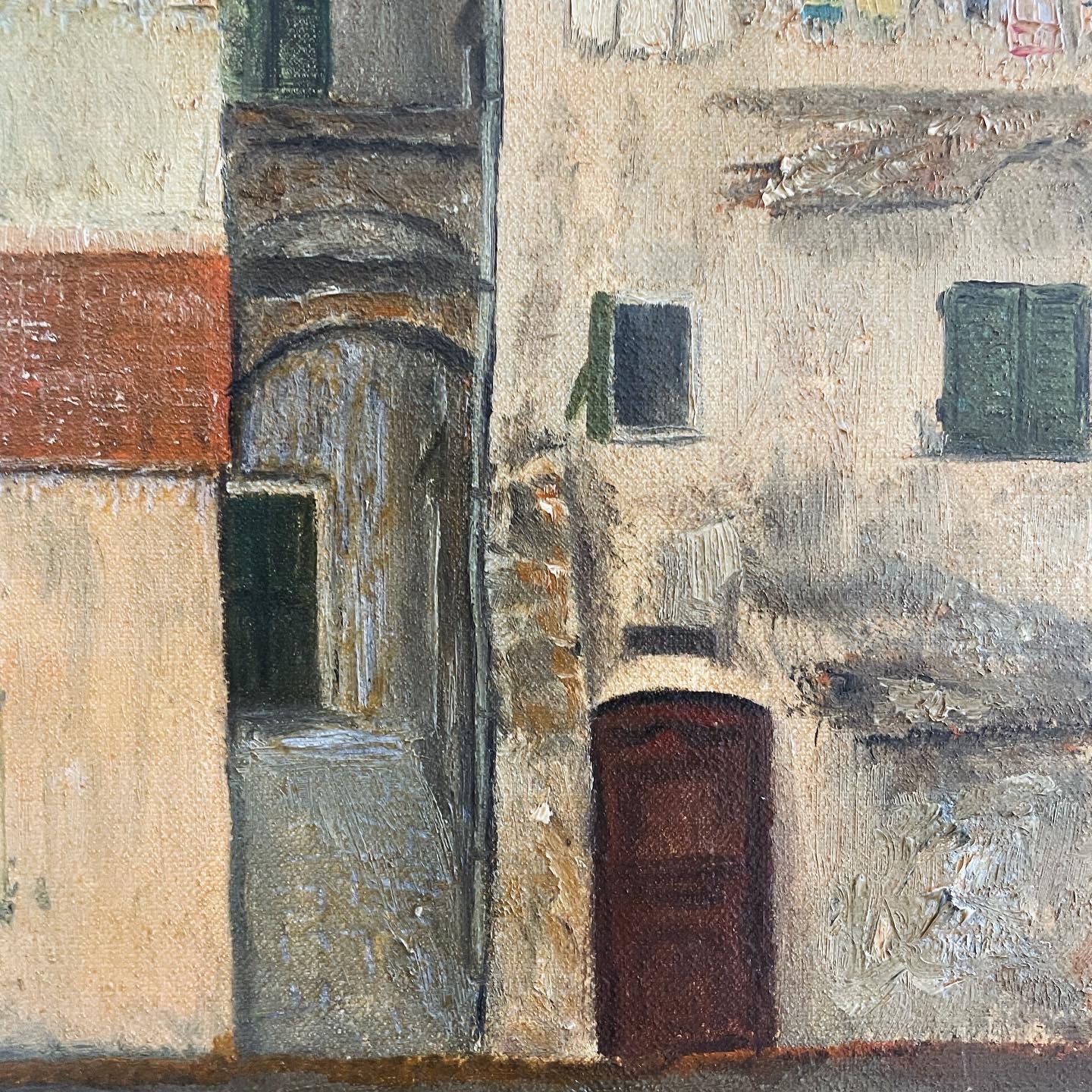 Franzitto 1975 oil on canvas old city