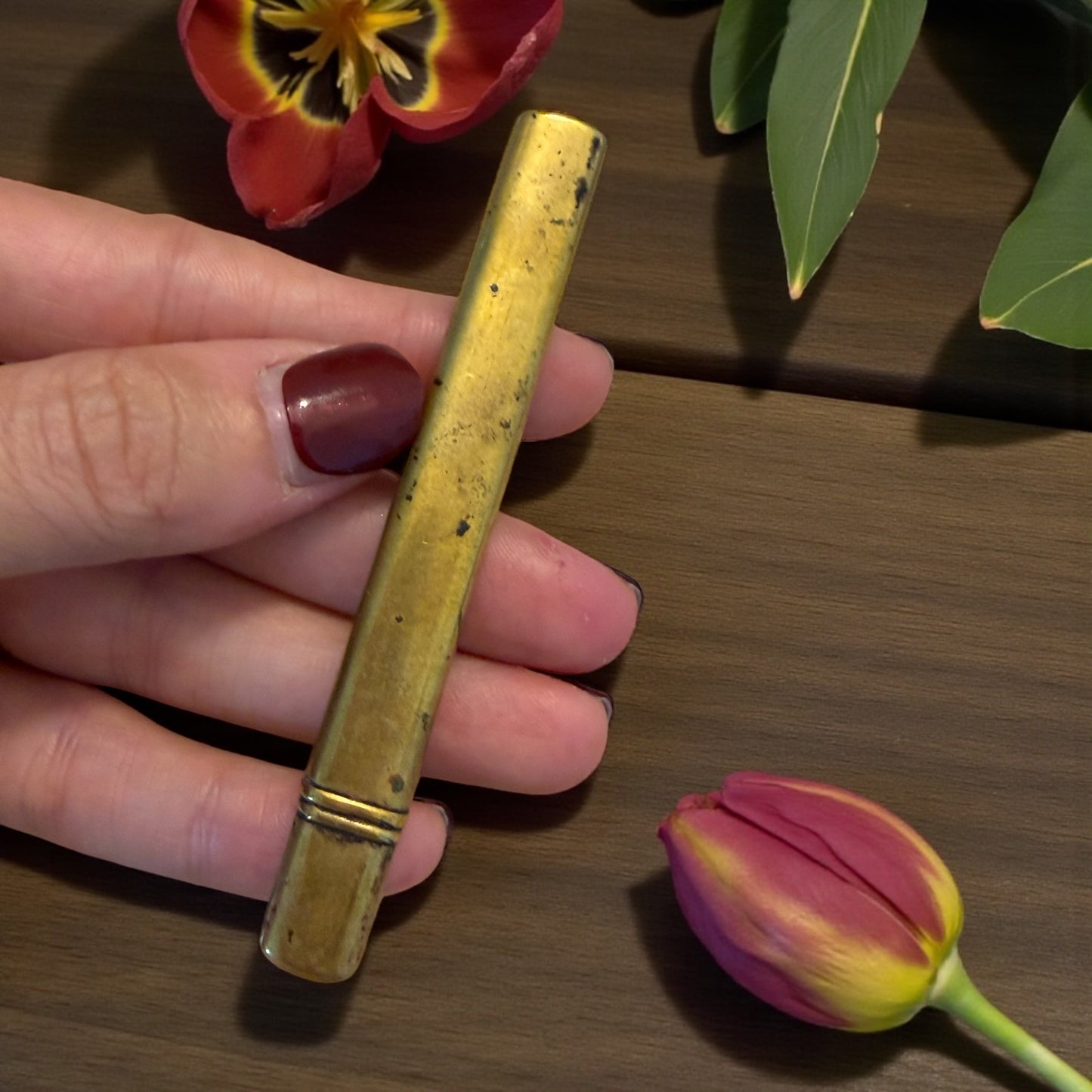 Porte crayon francese fine ‘800 primi ‘900 con stemma nobiliare e croce