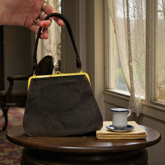 Borsetta suede da pomeriggio anni ‘40 francese