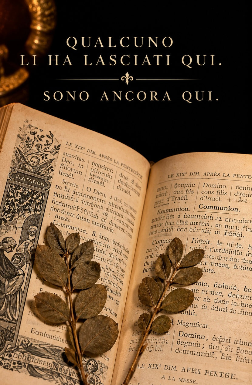 Antico messale romano edito 1923 con rametti di bosso