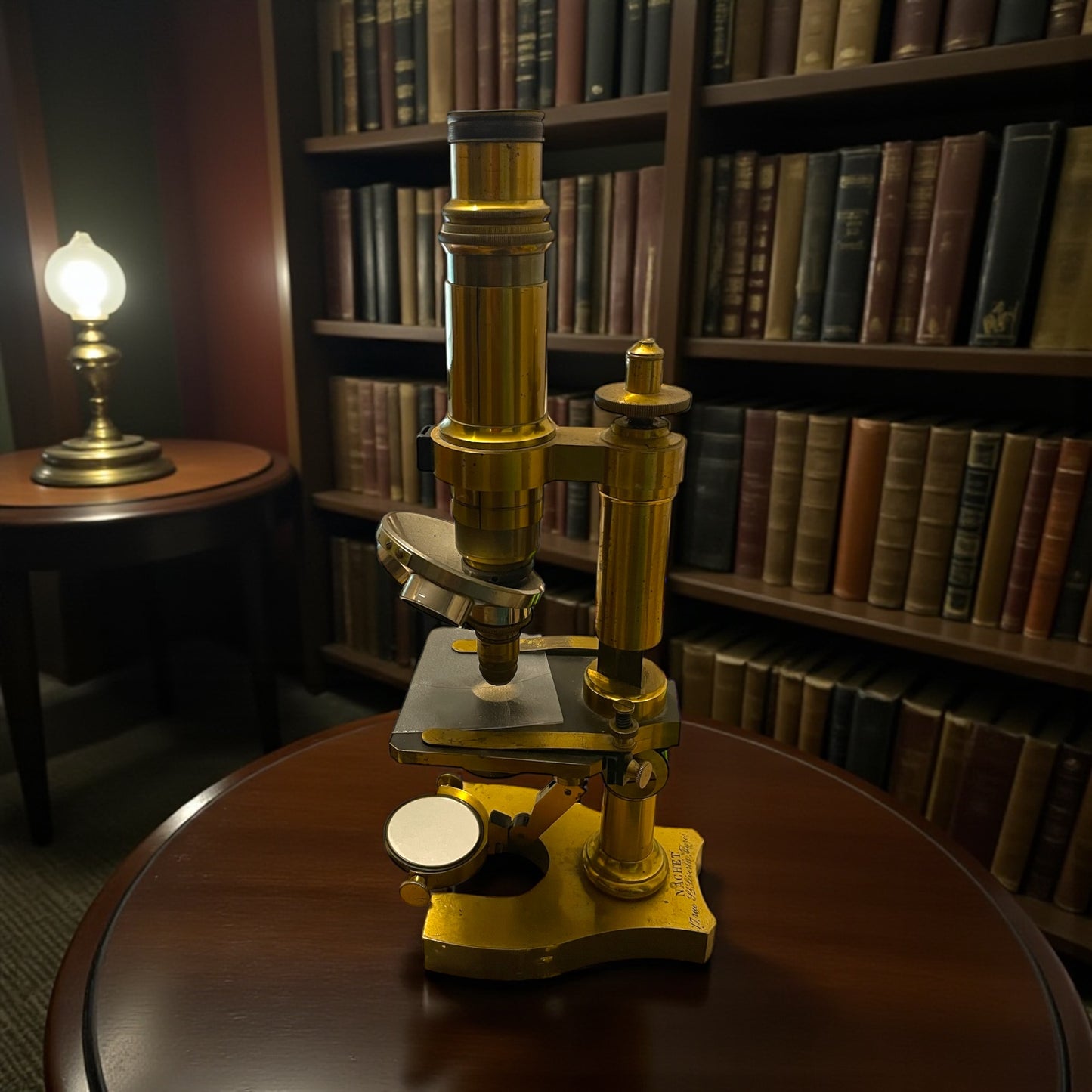 Microscopio museale Nachet con ottiche Zeiss di fine ‘800