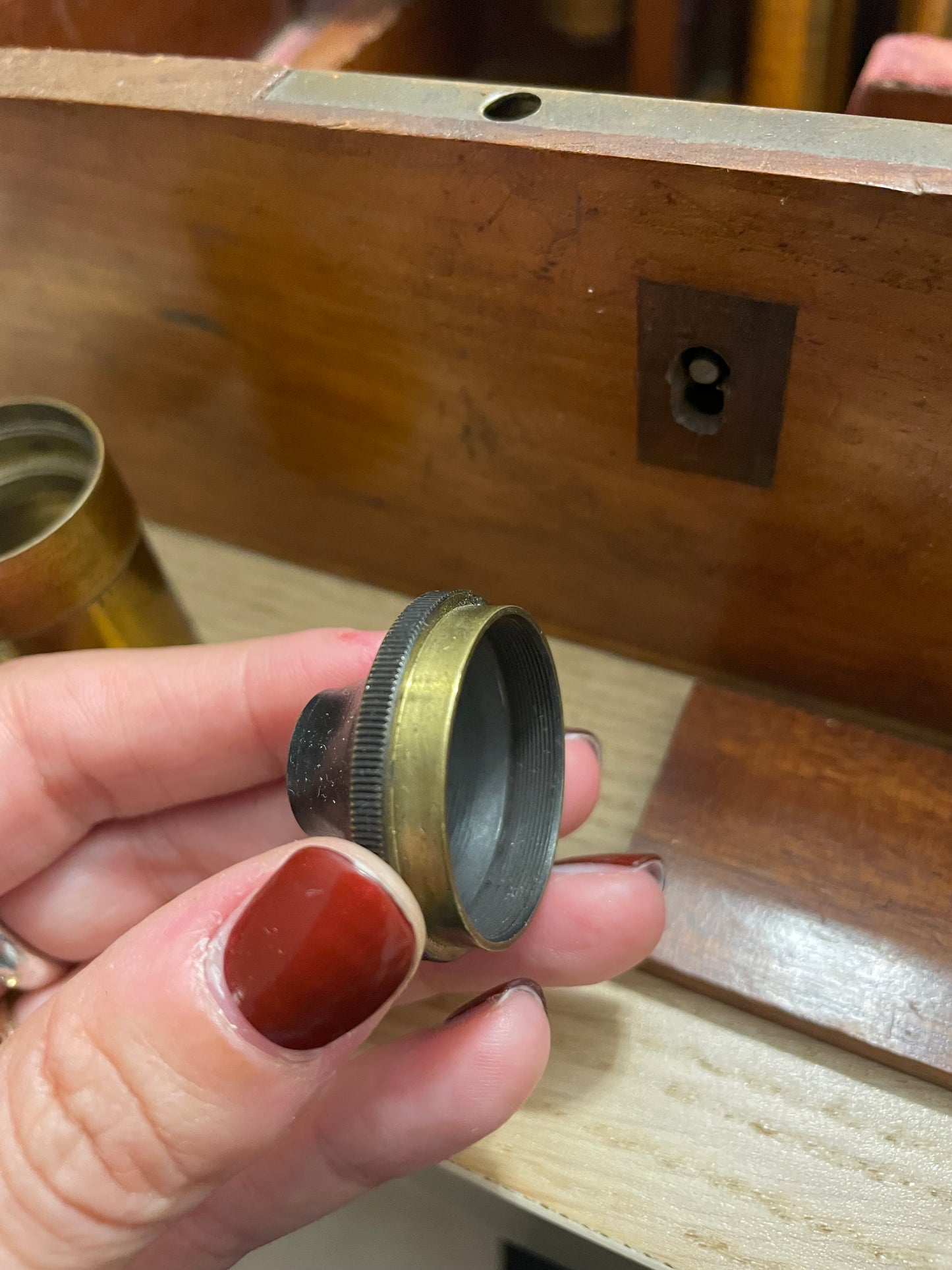 Microscopio museale Nachet con ottiche Zeiss di fine ‘800