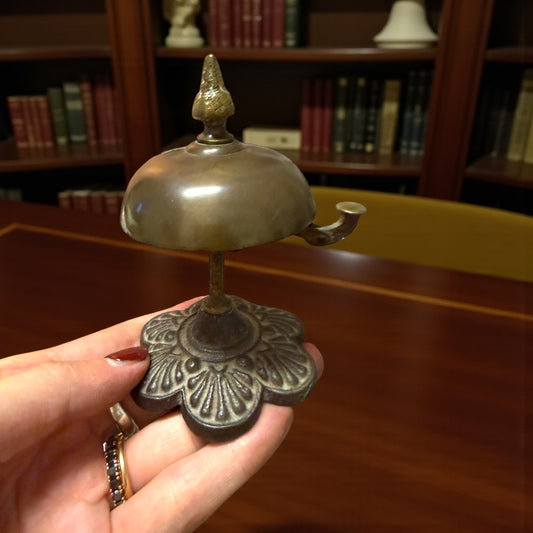 Antico campanello a molla da banco, tardo Liberty anni 30 40