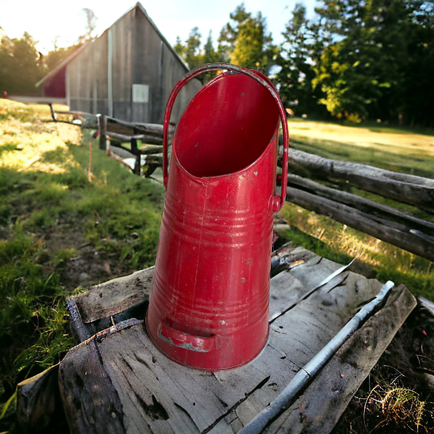 1940s red coal holder