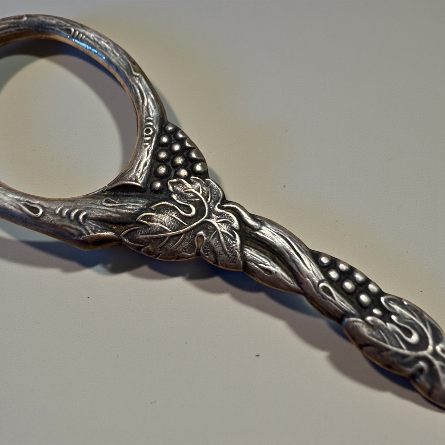 Antiche forbici per servizio uva, placcate argento, svedesi, fine ‘800 - primo ‘900